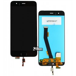 Дисплей для Xiaomi Mi 6, черный, без рамки, оригинал (переклеенное стекло), со сканером отпечатков пальцев (с Touch ID), MCE16