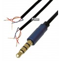 Аудіо кабель для ремонту навушників, штекер JACK 3,5 (4pin)
