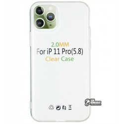 Чехол для Apple iPhone 11 Pro, Silicone Clear Case 2.0 mm, силикон, прозрачный Чехол для Apple iPhone 11 Pro, Silicone Clear Case 2.0 mm, силикон, прозрачный