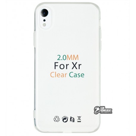 Чохол для Apple iPhone Xr, Silicone Clear Case 2.0 mm, силікон, прозорий