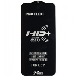 Захисне скло для iPhone Xr, iPhone 11, ProFlexi, Full Glue, чорне Захисне скло для iPhone Xr, iPhone 11, ProFlexi, Full Glue, чорне