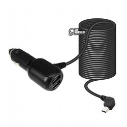 Автомобільний зарядний пристрій JacBorn 5В, 3.4А, 2USB, з кабелем Mini-USB 3,5 метра