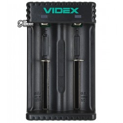 Зарядний Videx VCH-L200 2-х канальна USB, 18650, AAA, AA
