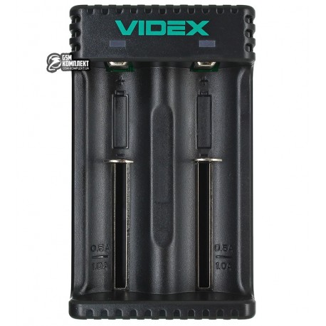 Зарядное Videx VCH-L200 2-х канальная USB, 18650, AAA, AA