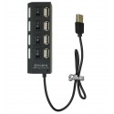 USB-хаб 2.0 с 4-мя выключателеми ON/OFF для каждого порта M-4