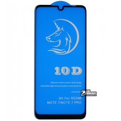 Защитное стекло для Xiaomi Redmi Note 7, Redmi Note 7S, 3D, Titanium, черное