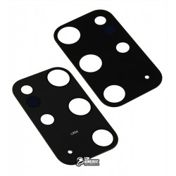 Скло камери для Samsung G985 Galaxy S20 Plus, чорний, без рамки