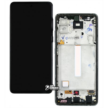 Дисплей для Samsung A525 Galaxy A52, A526 Galaxy A52 5G, чорний, з сенсорним екраном, з рамкою, оригінал, service pack box, (GH82-25524A), original...
