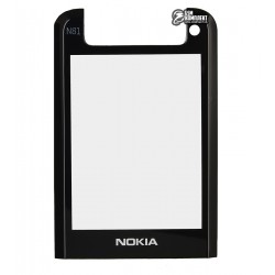 Стекло корпуса для Nokia N81, черный