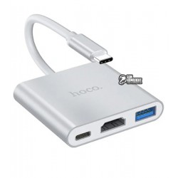 USB-хаб Hoco HB14 Easy (Type-C на USB3.0+HDMI+PD) USB-хаб Hoco HB14 Easy (Type-C на USB3.0+HDMI+PD)