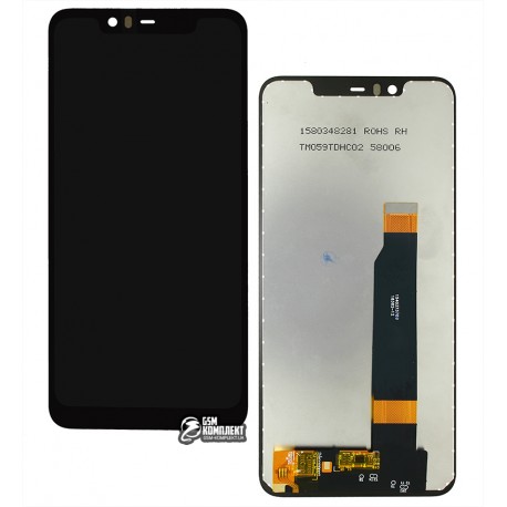 Дисплей для Nokia 5.1 Plus, X5 (2018), чорний, з сенсорним екраном, High Copy, (TA-1105)