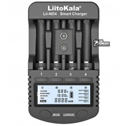 Зарядний пристрій Liitokala Lii-ND4, 4 канали, Ni-Mh/Li-ion/Li-Fe/18650/6F22