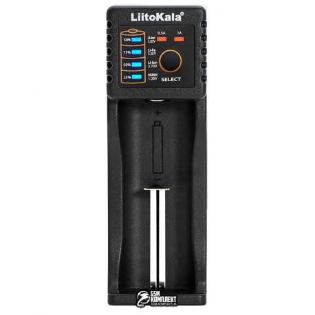 Зарядний пристрій Liitokala Lii-100, 1 канал, Ni-Mh/Li-ion/Li-Fe/18650 USB, Powerbank, LED, Polybag