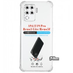 Чехол для Oppo Reno 5 Lite, Oppo F19 Pro, A94, Reno 5f, WXD HQ, силиконовый, противоударный, прозрачный