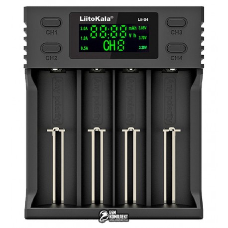 Зарядний пристрій Liitokala Lii-S4, 4 канали, Ni-Mh/Li-ion/Ni-CD/18650