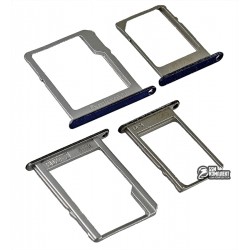 Держатель SIM-карты для Samsung A300F Galaxy A3, A300FU Galaxy A3, A300H Galaxy A3, A500F Galaxy A5, A500FU Galaxy A5, A500H Galaxy A5, A500M Galaxy A5, A700F Galaxy A7, A700H Galaxy A7, синий, комплект 2 шт.