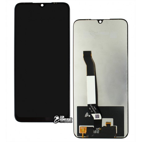 Дисплей для Xiaomi Redmi Note 8, чорний, без логотипа, без рамки, оригінал (переклеєне скло), M1908C3JH, M1908C3JG, M1908C3JI