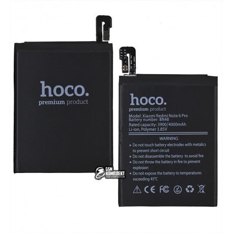Акумулятор Hoco BN48 для Xiaomi Redmi Note 6 Pro, Li-Polymer, 3,85 B, 4000 мАч