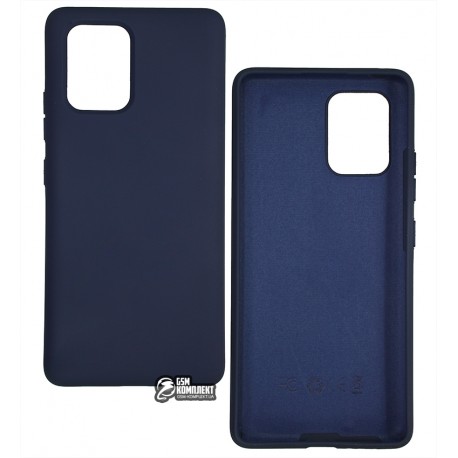 Чехол для Samsung G770 Galaxy S10 Lite (2020), Silicone Cover, софттач силикон, темно-синий (MC-№17)