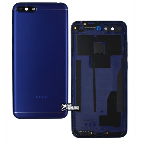 Задняя панель корпуса для Huawei Y6 (2018), синий, с боковыми кнопками, логотип Honor