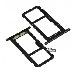 Держатель SIM-карты ZTE Blade A7 (2019), c держателем MMC, черный Держатель SIM-карты ZTE Blade A7 (2019), c держателем MMC, черный