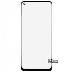 Скло дисплея Realme 8, з OCA-плівкою, чорне