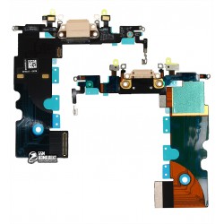 Шлейф для iPhone 8, iPhone SE 2020, коннектора зарядки, золотистый, HC Шлейф для iPhone 8, iPhone SE 2020, коннектора зарядки, золотистый, HC