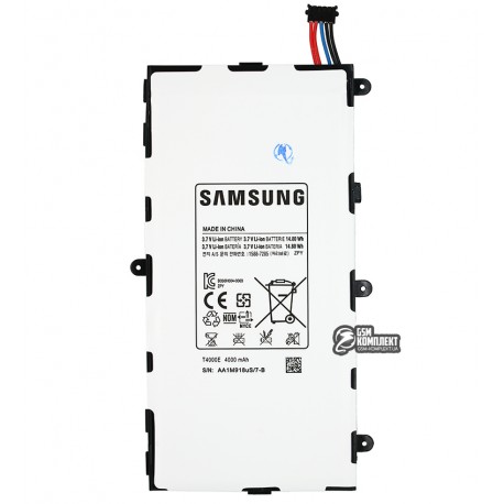 Акумулятор (акб) T4000E для планшету Samsung P3200 Galaxy Tab3, T210, T2100 Galaxy Tab 3, T211, T2110 Galaxy Tab 3, Li-ion, 3,7 В, 4000 мАч