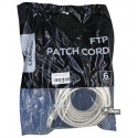 Патч-корд литой 10м Cablexpert PP6-10M, FTP, штекер с защелкой, серый
