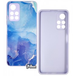 Чохол для Xiaomi Poco M4 Pro 5G, Redmi Note 11 5G, Redmi Noe 11T 5G, Marble Clouds, силіконовый, синій