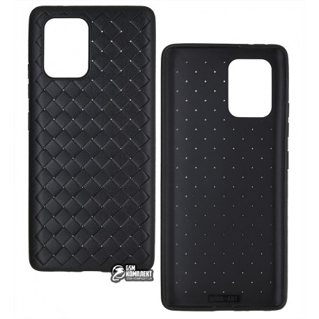 Чехол для Samsung G770 Galaxy S10 Lite (2020), Weaving Case, ультратонкий силикон, черный