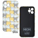 Чехол для Apple iPhone 11 Pro, Wave neon x, силикон, Cats big