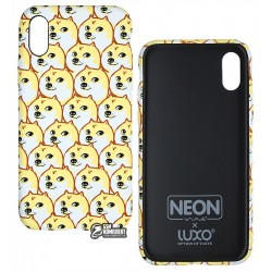 Чехол для Apple iPhone X/Xs, Wave neon x, силикон, doge