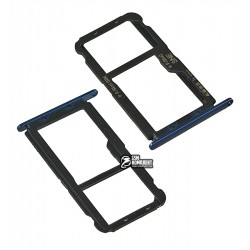 Тримач SIM-карти для Huawei Mate 20 lite, синій, c тримачем MMC