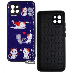 Чохол для Samsung A035 Galaxy A03, WAVE Majesty Prism, пластик-силікон, kitty in love/midnight blue