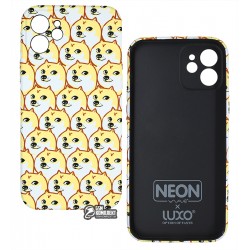 Чехол для Apple iPhone 12, Wave neon x, силикон, doge