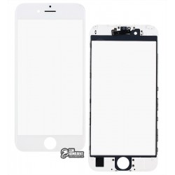 Скло дисплея iPhone 6S, з сіточкою, з рамкою, білий Скло дисплея iPhone 6S, з сіточкою, з рамкою, білий