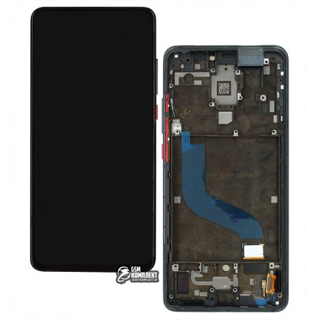 Дисплей для Xiaomi Mi 9T, Mi 9T Pro, Redmi K20, Redmi K20 Pro, чорний, з рамкою, оригінал (PRC), M1903F10G, M1903F11G, M1903F10I, M1903F11I, після ...
