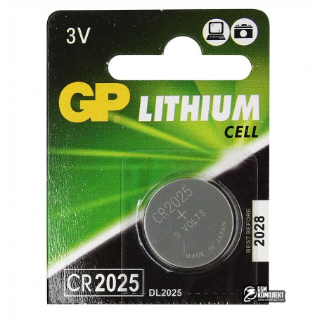 Батарейка CR2025 GP Lithium, 3V