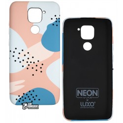 Чехол для Xiaomi Redmi Note 9, Wave neon X luxo Minimalistic, софттач силикон, pink sand/blue Чехол для Xiaomi Redmi Note 9, Wave neon X luxo Minimalistic, софттач силикон, pink sand/blue
