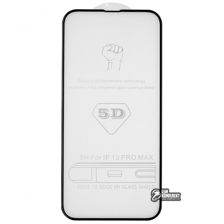 Защитное стекло для iPhone 13 Pro Max, 3D Glass, черное