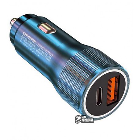 Автомобильний зарядний пристрії WK WP-C30 Car Charger (USB +Type-C) 20Вт
