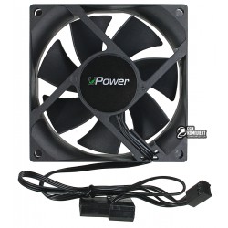 Вентилятор UPower (UP8025HB34.16), 80 x 80 x 25 мм, 12V, 3pin+Molex, 70г