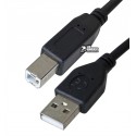 Кабель USB-B - USB2.0, 1.5 м HQ-Tech, A-папа/B-папа, для принтеров