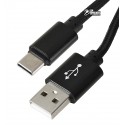 Кабель Type-C USB, YJ-08, QC3.0, 1 метр, чорний