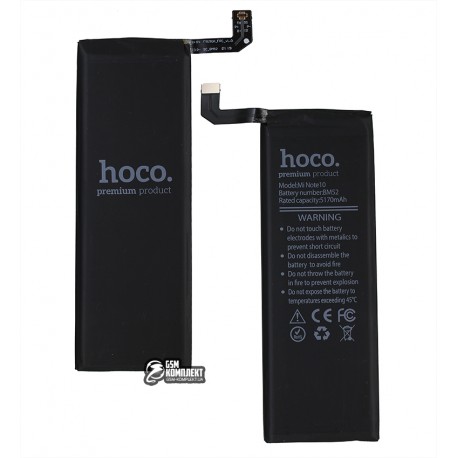 Акумулятор Hoco BM52 для Xiaomi Mi Note 10, Mi Note 10 Pro, Mi Note 10 Lite, Li-Polymer, 3,8 В, 5260 мАг
