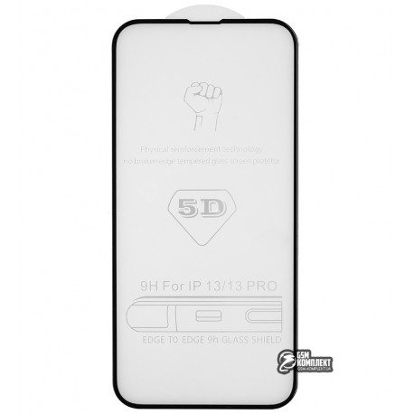 Захисне скло для iPhone 13, iPhone 13 Pro, 3D Glass, чорне