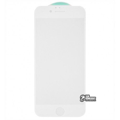 Захисне скло для iPhone 6, iPhone 6s, 4D ARC, біле