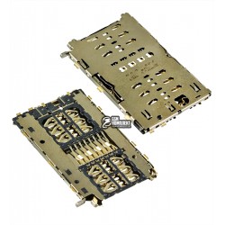 Коннектор SIM-карты для Xiaomi CC9e, Mi CC9, Mi 8 Lite, Mi 9 Lite, Pocophone F1, Redmi 6, Redmi 6a, Redmi Note 6 Pro, Redmi Note 7, Redmi Note 8 Pro