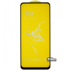 Загартоване захисне скло для Oppo A54, 5DH, Full Glue, чорне